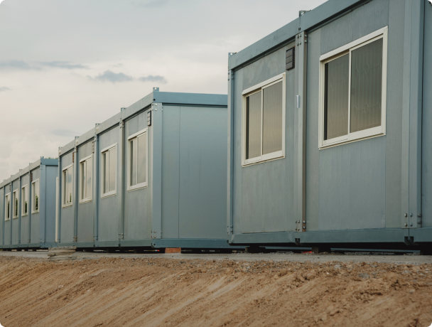 Installation of a temporary construction camp
